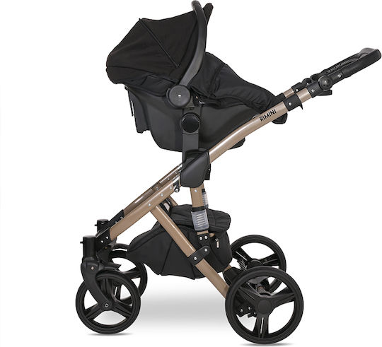Lorelli Rimini Premium 3 In 1 Ρυθμιζόμενο Καρότσι 3 σε 1 Kατάλληλο για Nεογέννητο Lemon Curry
