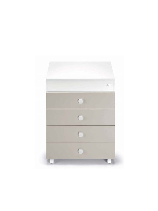 Asia Baby Kommode mit 4 Schubladen Beige 93x47x100.5cm