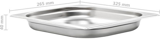 vidaXL Stainless Steel Gastronorm GN1/2 H40mm 8τμχ