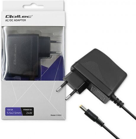 Qoltec Universal Power Adapter 12V 2A with Power 24W (51023)