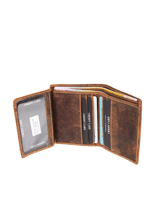 Leather Men's Wallet Classic Brown