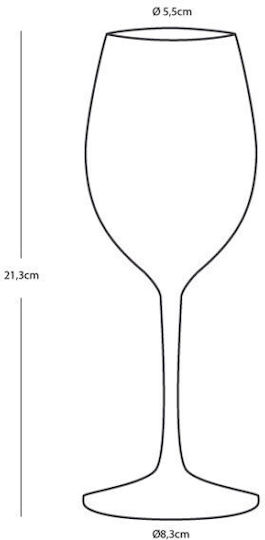 Marine Business Set of Glasses for Red Wine made of Plastic Stemmed 325ml 6pcs
