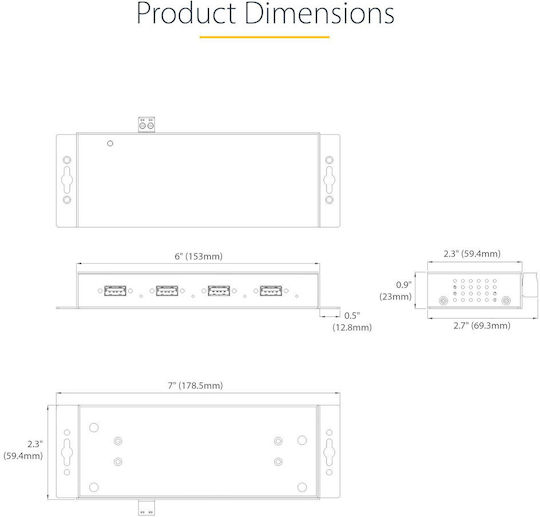 StarTech Hub 4 Θυρών USB 3.0 με σύνδεση USB-A