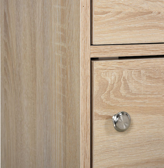 Office Storage Chipboard Cabinet Brown L48xW34xH100cm