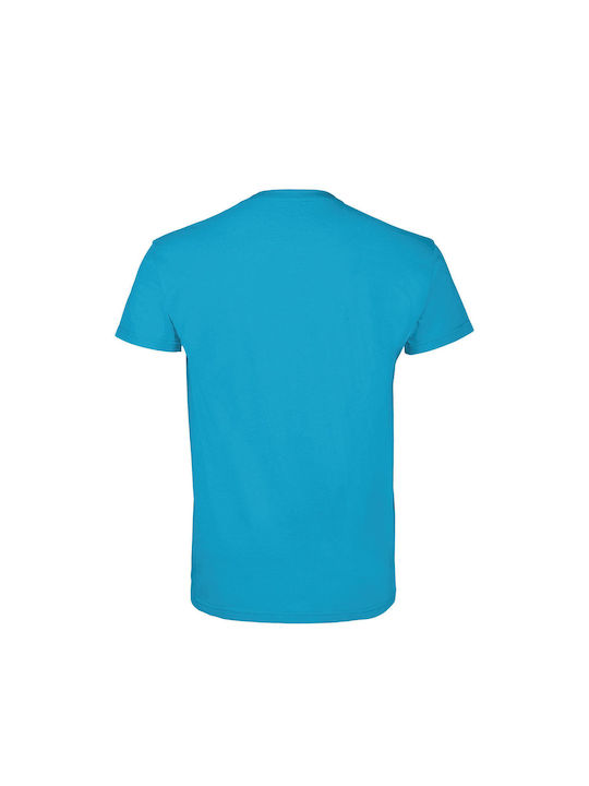 Tricou Unisex "Pace, Dragoste, Rock", Aqua