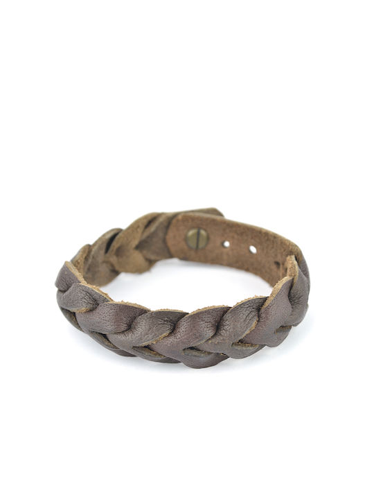 Napoleone leather bracelet 9605 Monte Napoleone Brown Dark Brown