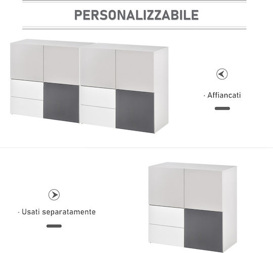 HomCom Büroaufbewahrungsschublade und -schrank Holz 80x38x80cm