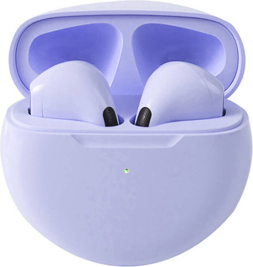 Moye Aurras 2 In-ear Bluetooth Handsfree Ακουστικά με Θήκη Φόρτισης Thistle Purple