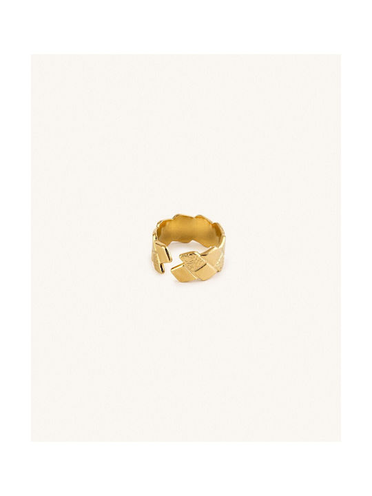 StanStefan Women's Gold Hlian Steel Ring