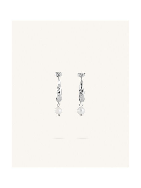 StanStefan Women's Silver Earrings made of Steel Petrosat