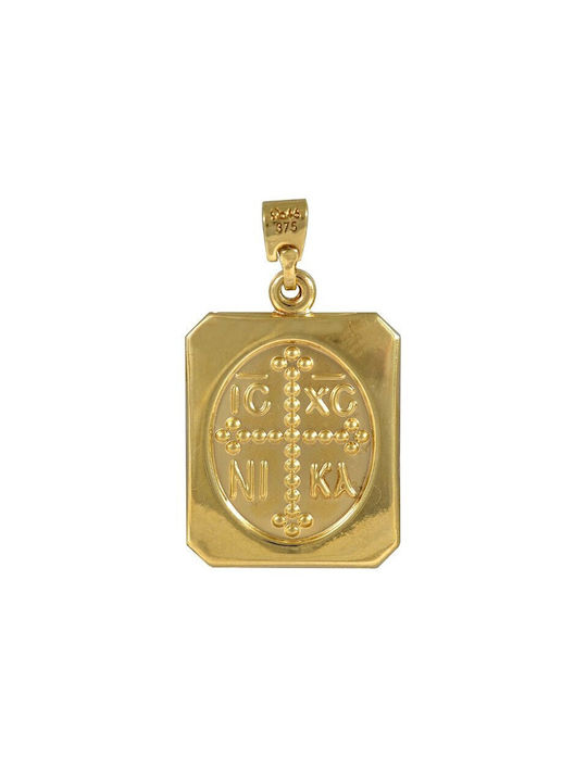 Gold amulet with the Virgin Mary double-sided FL0083 14 Carat gold