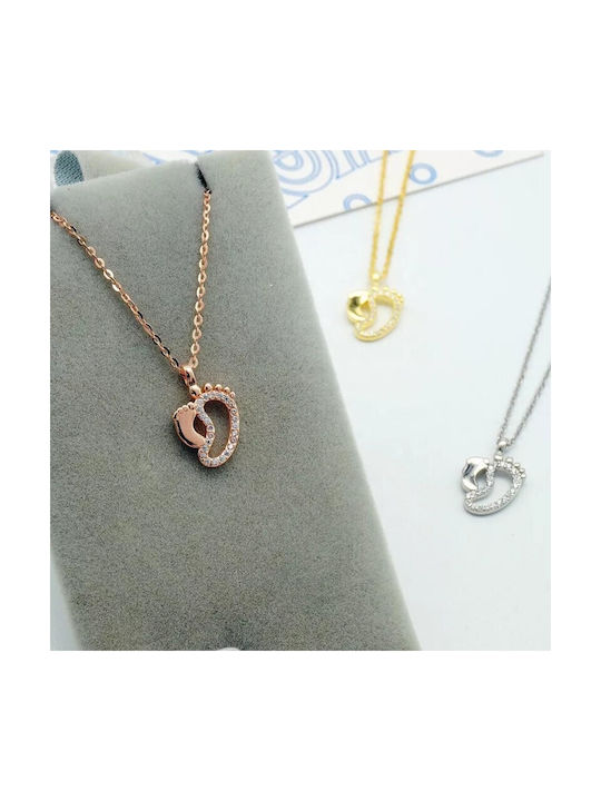 Jooliete KLAS111r necklace made of pink gold plated sterling silver and cubic zirconia stones.