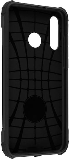 Techsuit Hybrid Umschlag Rückseite Kunststoff / Silikon Schwarz (Huawei P30 Lite)