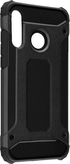 Techsuit Hybrid Umschlag Rückseite Kunststoff / Silikon Schwarz (Huawei P30 Lite)