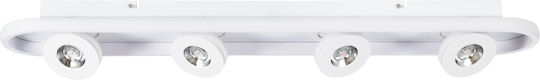 GloboStar Nespo LED Spot with 4 Lights in White Color