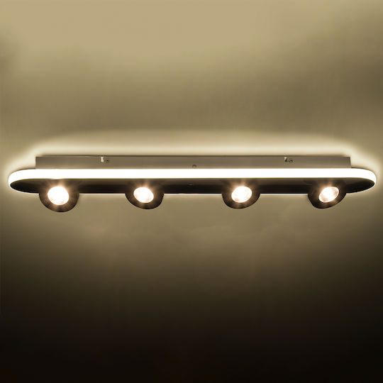 GloboStar Nespo LED Spot with 4 Lights in White Color