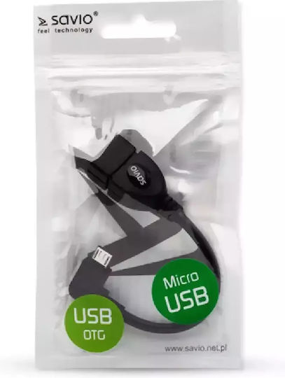 Savio Μετατροπέας micro USB male σε USB-A female 1τμχ cl-61