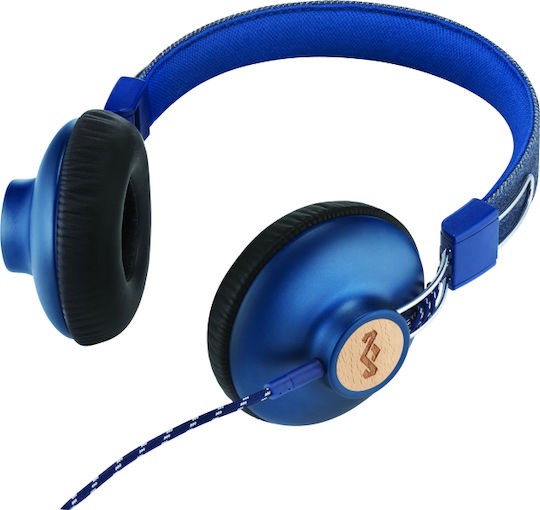 The House Of Marley Positive Vibration 2.0 Wired On Ear Headphones Navy Blue