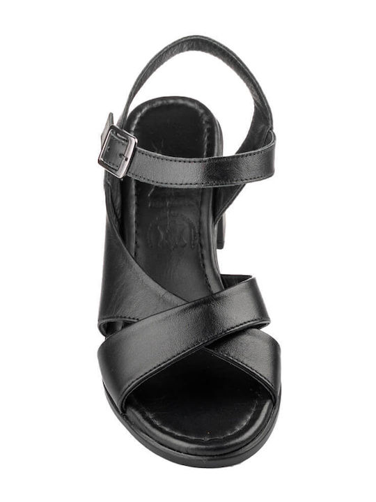 Leder Sandalen Schwarz