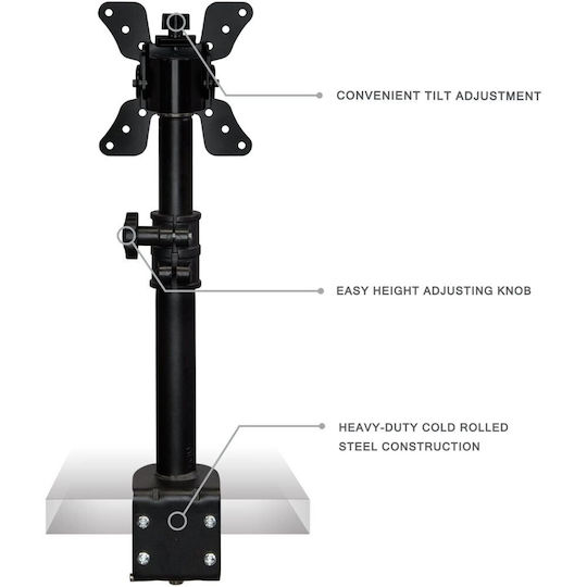 Techly Stand Desk Mounted Monitor up to 30" with Arm (ICA-LCD-500BK)