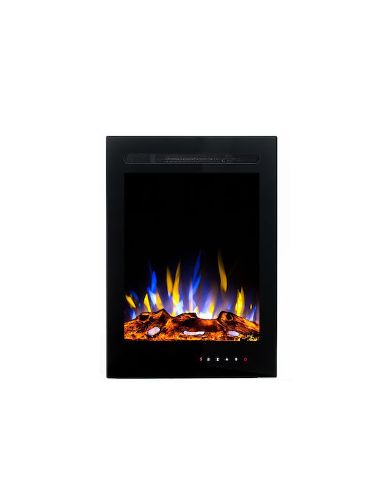 Hitense 32 Wall Mounted Electric Fireplace 1600W 47.2x65.7cm Black