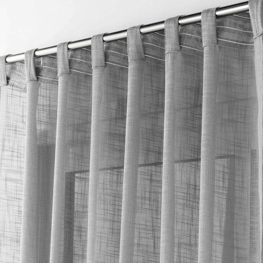 Douceur d'Intérieur L-C Haltona Mit Obere Registerkarte Graue Vorhänge 140x240cm
