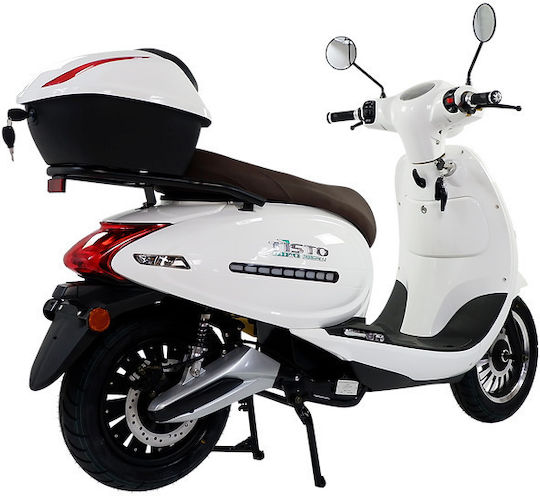 Tisto Sunshine Електрически скутер Мощност 7000W Автономия 110км Бял Цвят