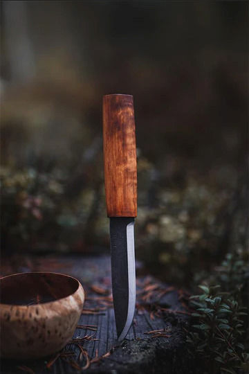 Helle Viking 96 Knife Gray in Sheath