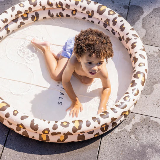 Swim Essentials Piscină Rotundă Pentru Copii Leopard Bej Gonflabilă PVC 60lt