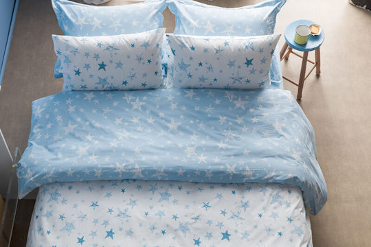 Charalambidis Textiles Kids Duvet Single Galaxy Light Blue 160x240cm