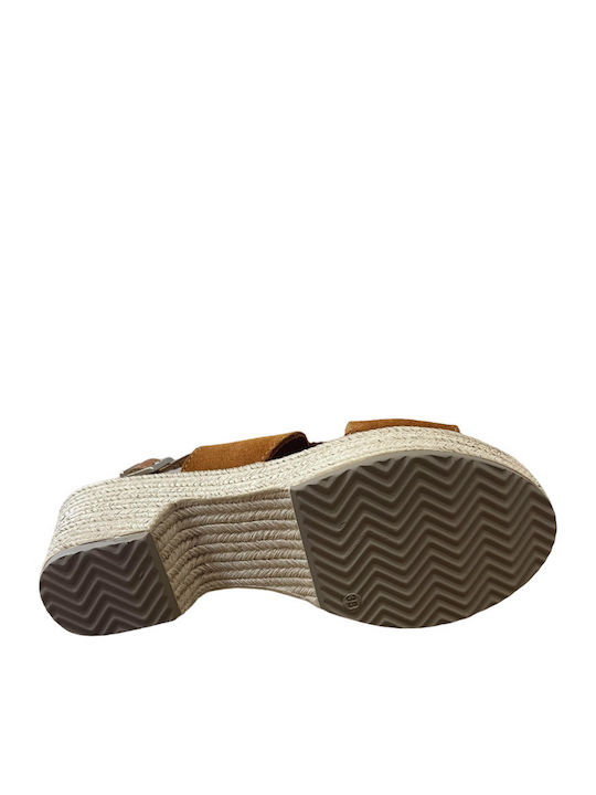 Suede Sandals Tabac Brown