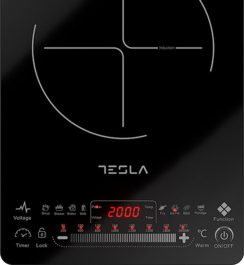 Tesla Печки за плот Индукция Единична Черен