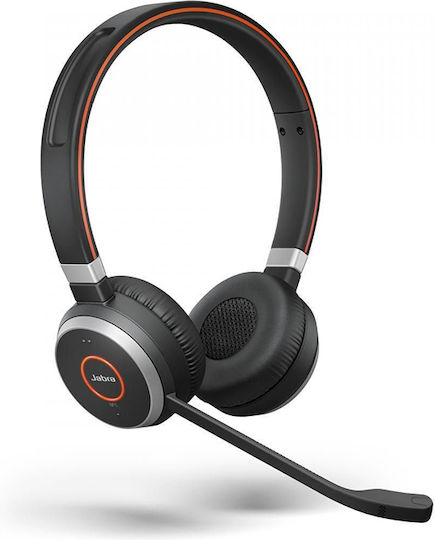 Jabra Evolve 65 SE MS Ασύρματα On Ear Multimedia Ακουστικά με μικροφωνο και σύνδεση Bluetooth / USB-A