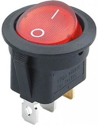 On-Off switch Rocker with Lighting Red 1pcs