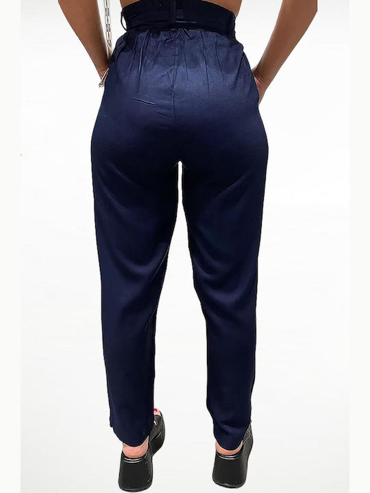 Losan Women's Fabric Trousers Navy Blue