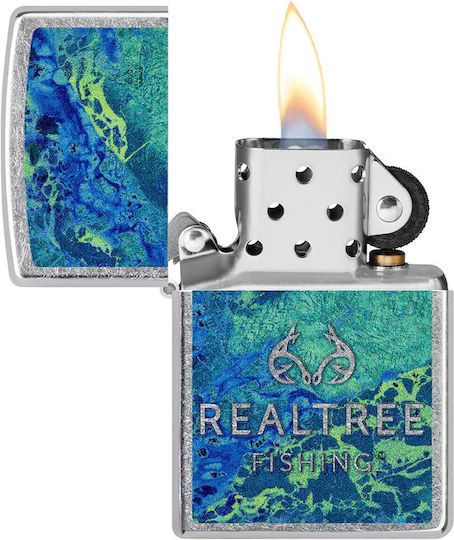 Zippo Realtree Wav3 Windproof Flame Lighter in Blue Color