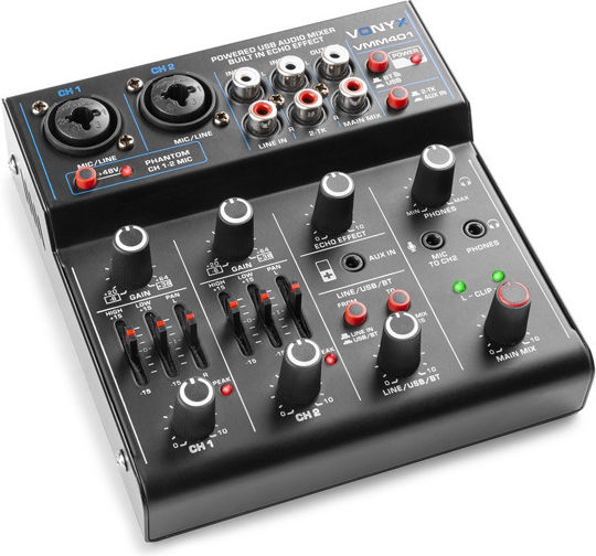 Vonyx VMM401 2 XLR Inputs & Bluetooth