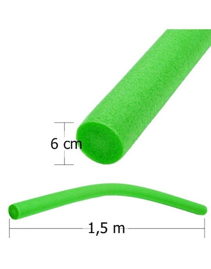 Summertiempo Swimming Pool Noodle Made of Foam 42-456 150x6cm in Green Colour