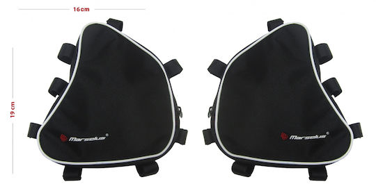 Marselus Set de Genti Laterale pentru Motociclete in Negru culoare