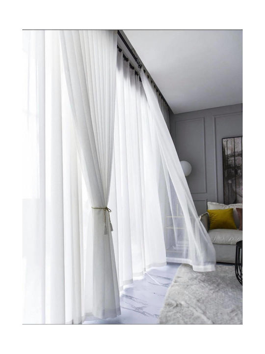 My Home Luxury Kids Rod Pocket Curtain Island White 342-12 280x270cm
