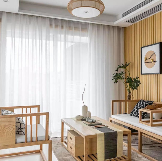 My Home Luxury Παιδική Κουρτίνα Island με Τρέσα Λευκή 280x270εκ.