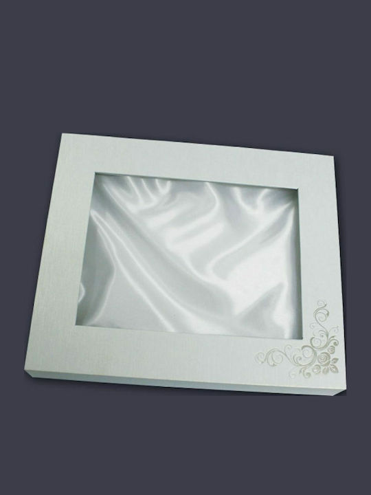Marhome Tabletop Rectangle Wedding Crown Case Paper Silver 25x30cm 15-00-30254