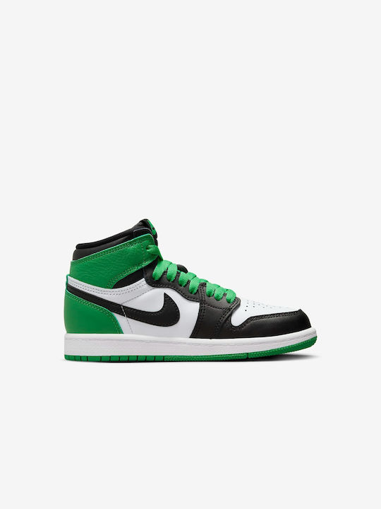 Air  1  1 Retro OG Детски Маратонки High Черно / Бяло / Лъки Грийн