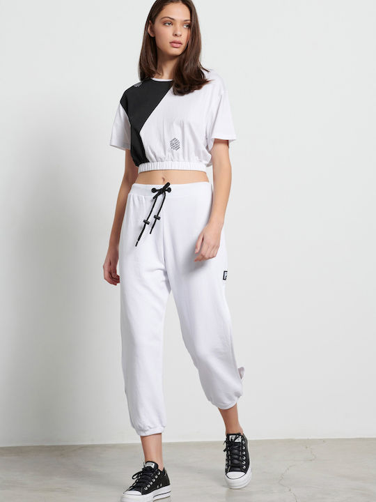 Pantaloni de Trening cu elastic Alb