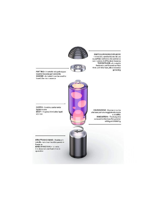 Total Gift Decorative Lamp Lava Lamp Silver
