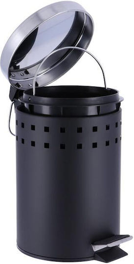 Metallic Bathroom Basket 3lt Black