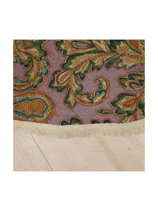 ArteLibre Elephant Rug Round Cotton Multicolour