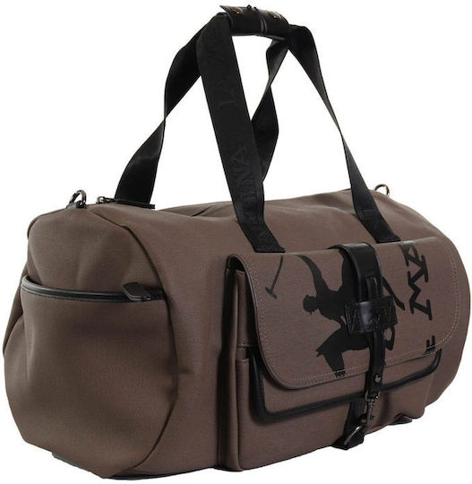 La Martina Sack Voyage Brown Fabric