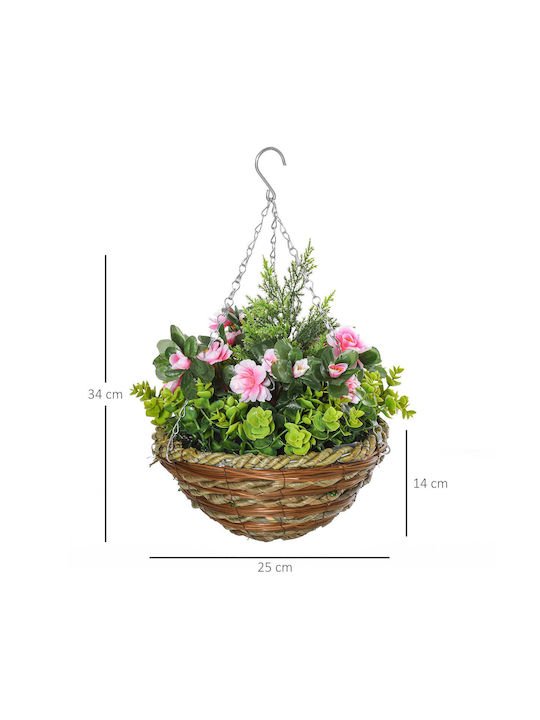 Изкуствено растение в саксийка Green 25см 2бр Outsunny