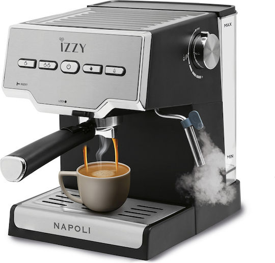 Izzy Napoli IZ-6011 Automatic Espresso Machine 1000W Pressure 20bar Silver